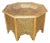 Moroccan Octagonal Metal Inlaid Coffee Table - Gold Finish For Sale