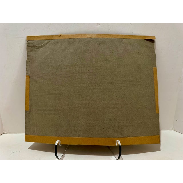 Henry Emil Salloch Original Drawing on Paper Mid-Century Modern Urban Back Alley Ink S Ketch, 1946. For Sale In Atlanta - Image 6 of 7