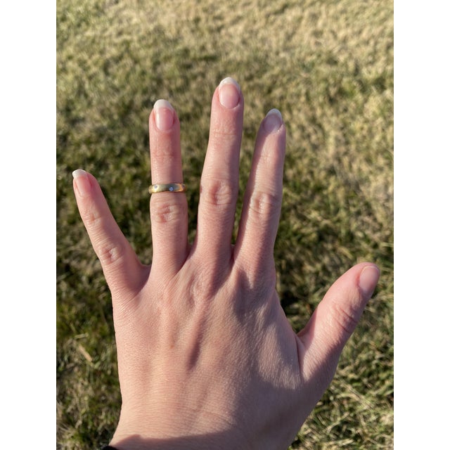 Tiffany & Co .14ctw Diamond Scattered Band Ring, 18k Yellow Gold, Platinum, Size 3 For Sale In Greensboro - Image 6 of 6