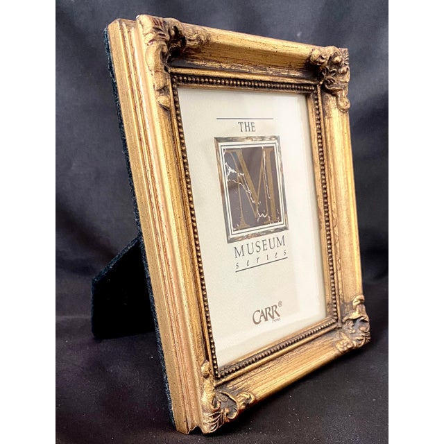 Late 20th Century Vintage Carr Museum Series Ornate Giltwood Style Photo Frame 4 X 5 Opening. For Sale - Image 5 of 14