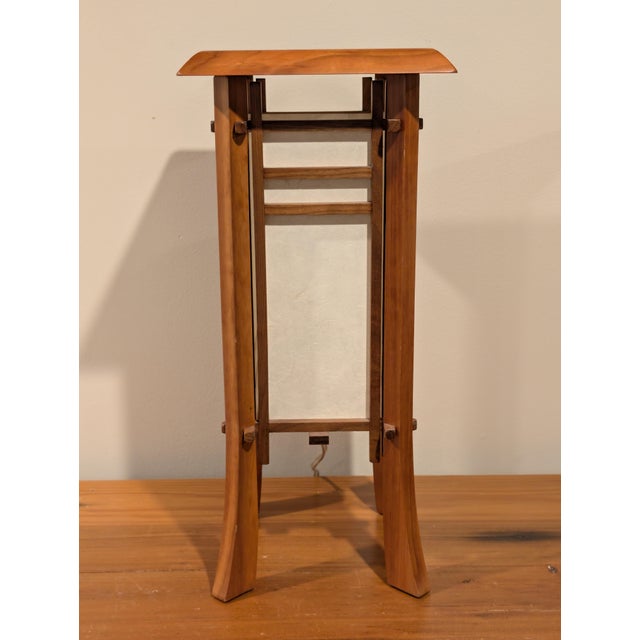 Vintage Japanese Shoji Screen Table Desk Lamp - a Pair For Sale - Image 4 of 12