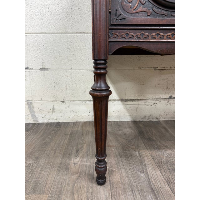 Antique Edwardian Sheraton Revival or Federal Flame Mahogany Sideboard For Sale In Kansas City - Image 6 of 18