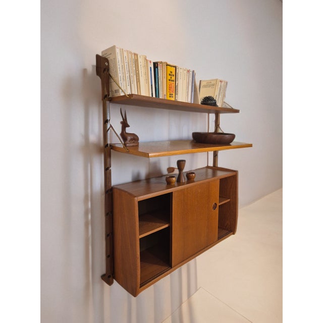 Scandinavian Modular Ergo Wall Shelves in Teak, 1960s For Sale - Image 6 of 9