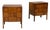 Edmond J. Spence, Sculptural Nightstands, Walnut, Sweden, 1950s For Sale