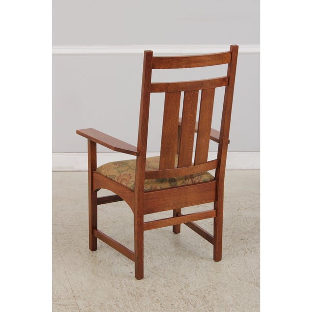 2000 - 2009 Stickley Mission Oak Harvey Ellis Armchair For Sale - Image 5 of 18