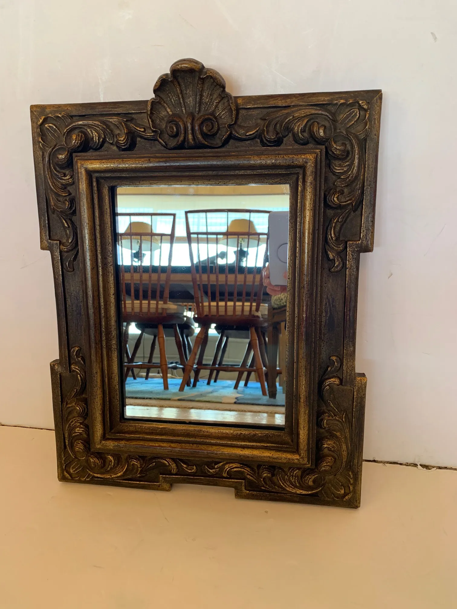 Antique Carved & Gilded Wall Mirror | Chairish