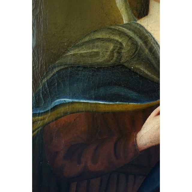 Madonna of Sorrows, 1800s, Oil on Canvas For Sale - Image 10 of 15