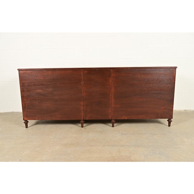 Kittinger French Regency Louis XVI Carved Mahogany Twelve-Drawer Dresser or Credenza, Newly Refinished For Sale - Image 12 of 13
