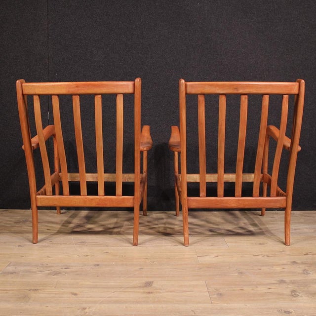 Brown Italian Armchairs in the style of Paolo Buffa, 1970s, Set of 2 For Sale - Image 8 of 13