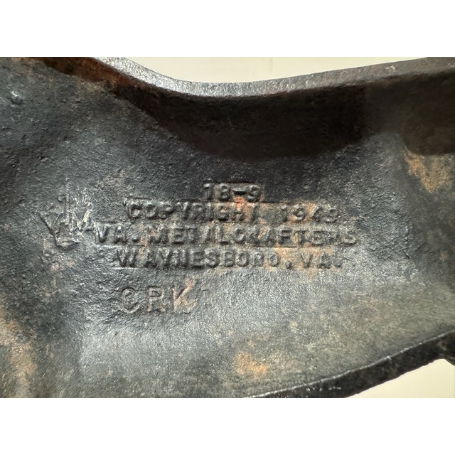 Black Virginia Metalcrafters Citation Horse Cast Iron Doorstop Bookend Sculpture For Sale - Image 8 of 11