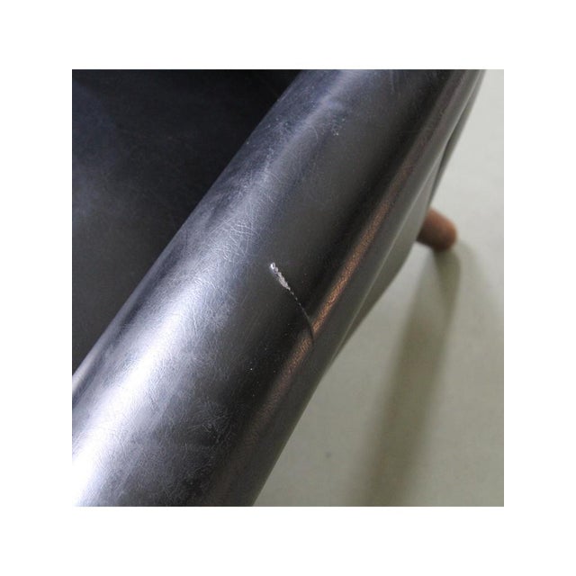 1960s Vintage Black Armchair, 1960s For Sale - Image 5 of 10