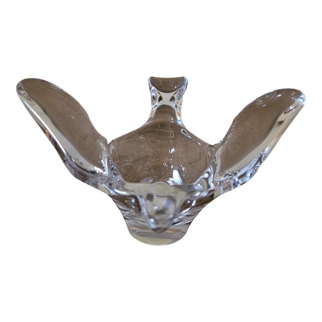 Late 20th Century Princess House Crystal Dove Candy Dish For Sale