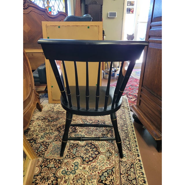 Black 1970s Nichols & Stone Rosemont College Windsor Chair For Sale - Image 8 of 8