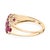 18k Yellow Gold Ruby Ring With Diamond Wedding Ring Size 6 For Sale - Image 4 of 12