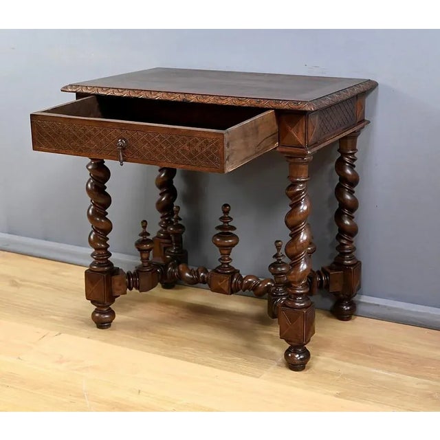 Small Louis XIII Desk in Oak For Sale - Image 17 of 18