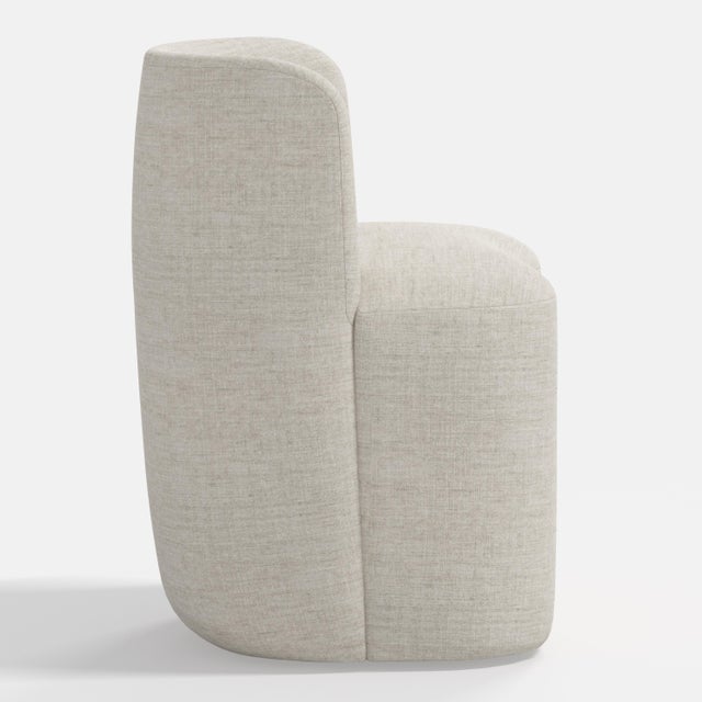 Not Yet Made - Made To Order Stoffer Home x Cloth & Company Gail Dining Chair in Relaxed Linen Zinc For Sale - Image 5 of 6