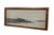 Antique 19th century Alfred J Haller panoramic riverscape village scene featuring thatched cottages, fishing docks /...