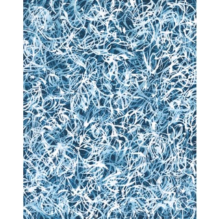 "Blue Chiffon No.8 " Ready to Hang Contemporary Abstract Painting on Canvas For Sale