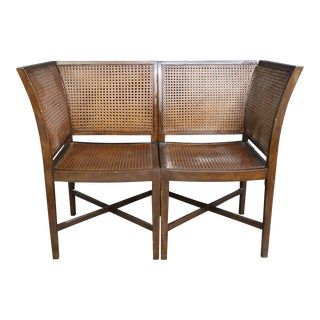Cane Double Seat Bench/Settee For Sale