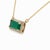Metal 1.2cts Colombian Emerald Necklace With Natural Diamonds Accents: Solid 14k Gold For Sale - Image 7 of 15