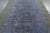 Rug & Kilim Rug & Kilim’s Distressed Modern Runner With Abstract Florals in Muted Blue & Green For Sale - Image 4 of 10