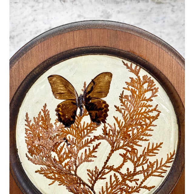 Vintage Boho Farmhouse Pine Butterfly Motif Wall Hanging Planter Box For Sale - Image 6 of 11