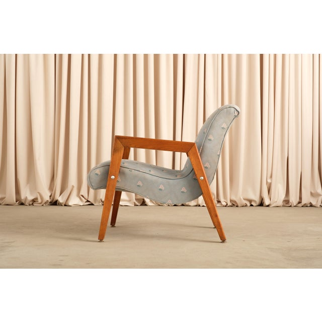 Wood Mid Century Modern Armchair Attributed to Leslie Diamond for Conant Ball For Sale - Image 7 of 15