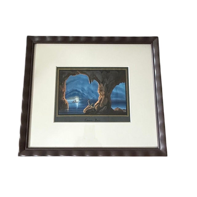 Late 19th Century A Pair of Gouaches Depicting the Blue Grotto For Sale - Image 4 of 12