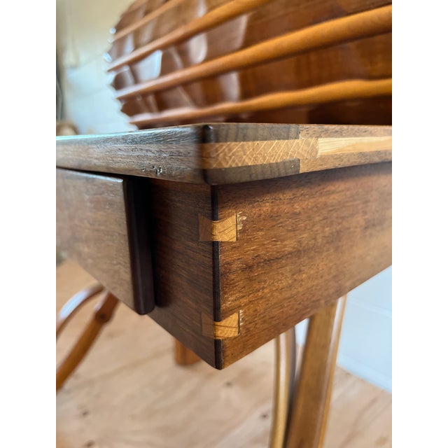 Wood 1980s Handcrafted Bentwood Roll Top Desk With Chair For Sale - Image 7 of 12