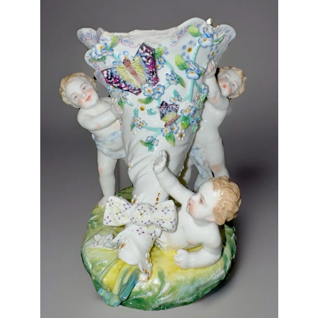 Vion Et Baury 19th Century Bisque Porcelain Figural Compote Made for the Paris Exposition For Sale - Image 9 of 14