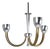 Vintage Italian Brass and Chrome Plated Metal Pendant Lamp, 1940s For Sale