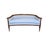 French Directoire Style Sofa, Hand Carved Cherry, Light Blue For Sale