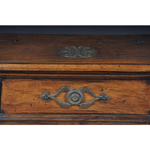 Wood 19th Century German Oak Letter Casket For Sale - Image 7 of 18