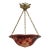Large French Art Deco Pendant Light by Galle - 1925 Cameo Gallé Chandelier France For Sale