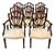 Set of 8 1950s Mahogany Baker Dining Chairs on Sheild Back Charlston Collection For Sale