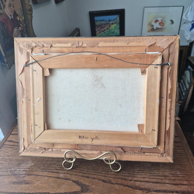 VTG Desert Framed Landscape Painting Signed Original Saguero Cacti 10 X 14 Horse For Sale - Image 11 of 16