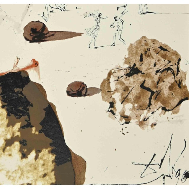 Omnes Gentes in Valle Josaphat is a Color lithograph on heavy rag paper realized in 1964. It is part of Biblia Sacra...