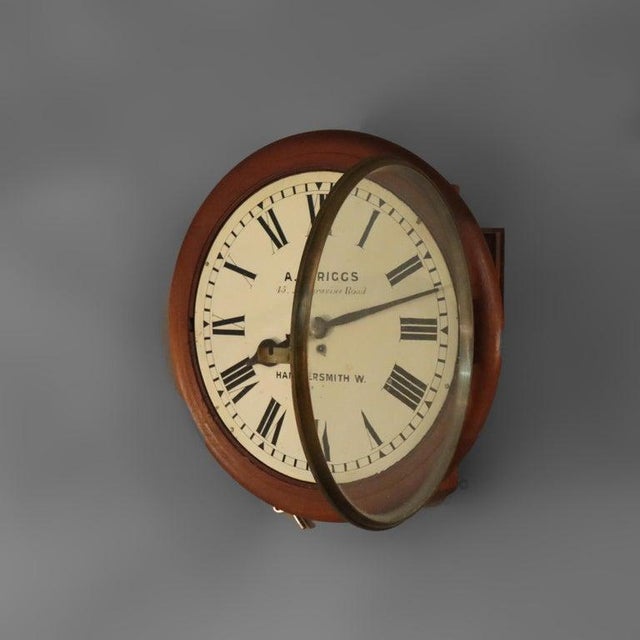 Oversized Antique A. J. Riggs Hammersmith Victorian Walnut Bankers Clock 19thC For Sale - Image 11 of 12