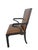 Vintage Baker Furniture Brown Leather & Ebonized Wood Armchair For Sale - Image 11 of 17