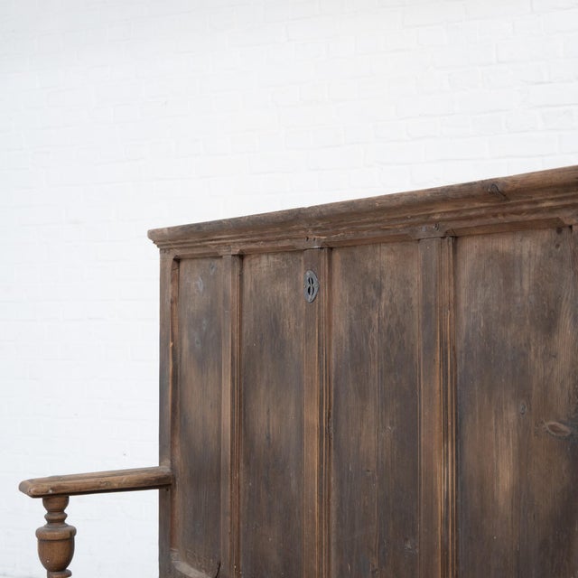 1900 - 1909 Antique Wooden Bench, Early 20th Century For Sale - Image 5 of 11