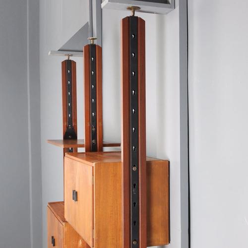 Mid-Century Floor-to-Ceiling Bookcase, 1960s For Sale - Image 11 of 14