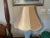 Glass Vintage Light Blue Swirled Murano Glass Table Lamps With Fabric Shades - Pair For Sale - Image 7 of 7
