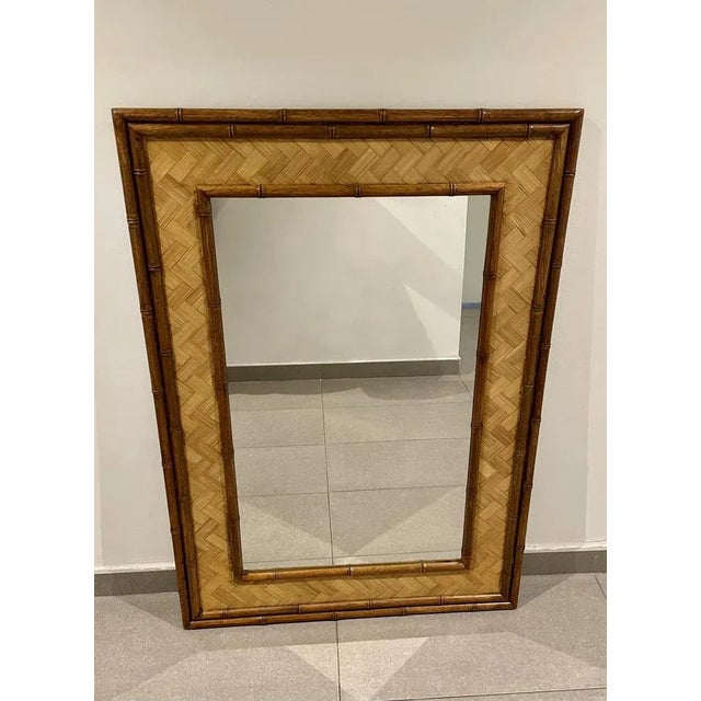 Big Bamboo Mirror from Martinique For Sale - Image 4 of 5