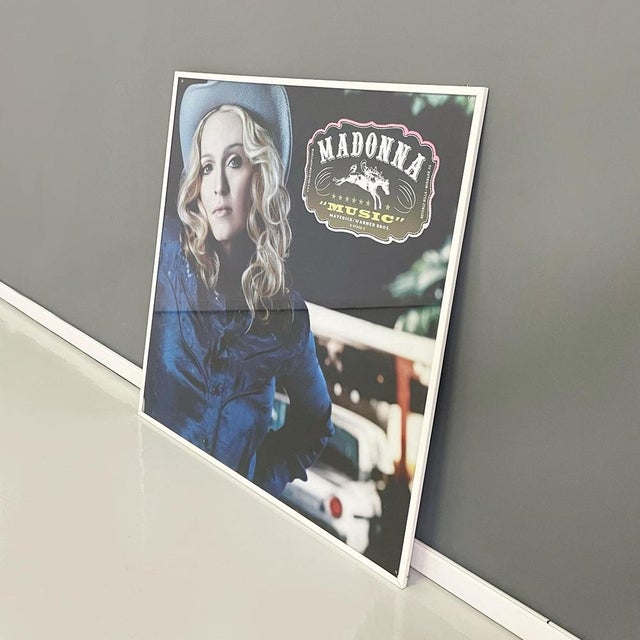 Italian post-modern Print of the album Music by singer Madonna, 2000s Square print of the cover of the music album Music...