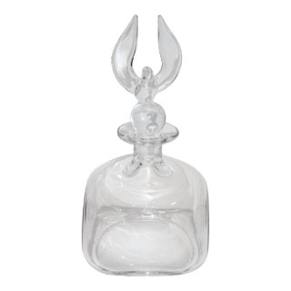 Steuben Crystal Eagle Decanter Signed For Sale