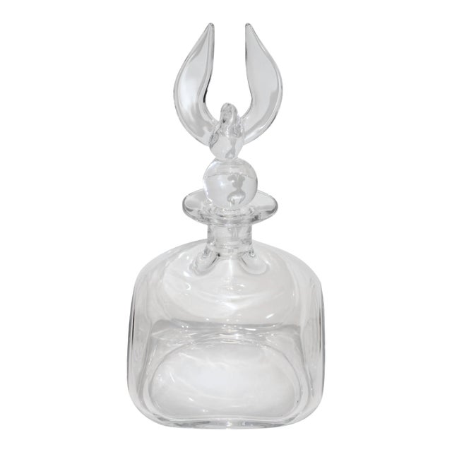 Steuben Lloyd Atkins Eagle Decanter Signed For Sale