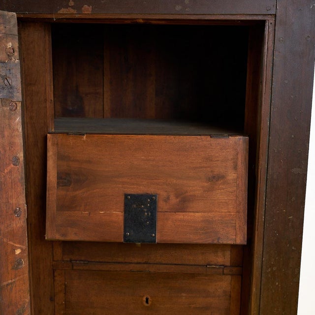 Wooden and Iron Safe Cabinet For Sale - Image 9 of 17