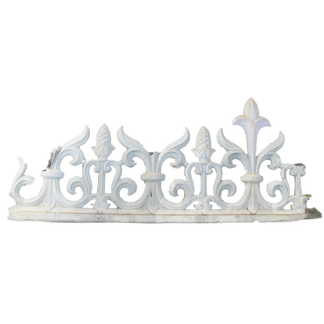 18th C. zinc architectural fragment from a chateau's decorative trim known as "epi de faitage" or roof ridge cresting....