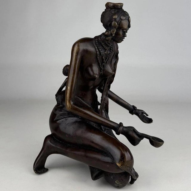 19th Century European Decorative Bronze African Figural Sculpture For Sale - Image 9 of 13