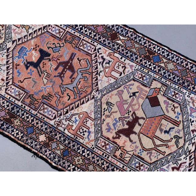 Long and Narrow Turkish Soumak Kilim Runner Rug For Sale - Image 3 of 11